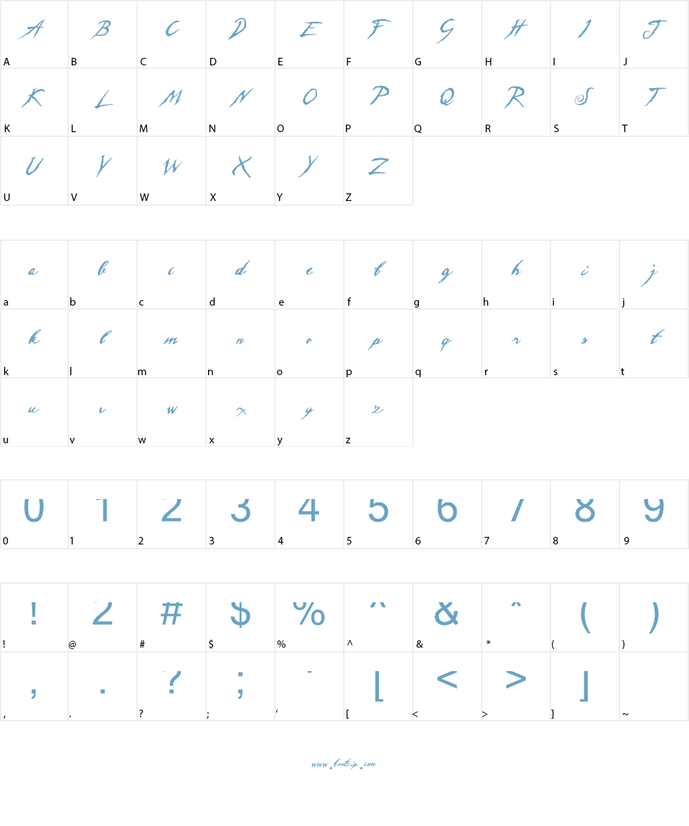 Sleepy Hollow Font Character